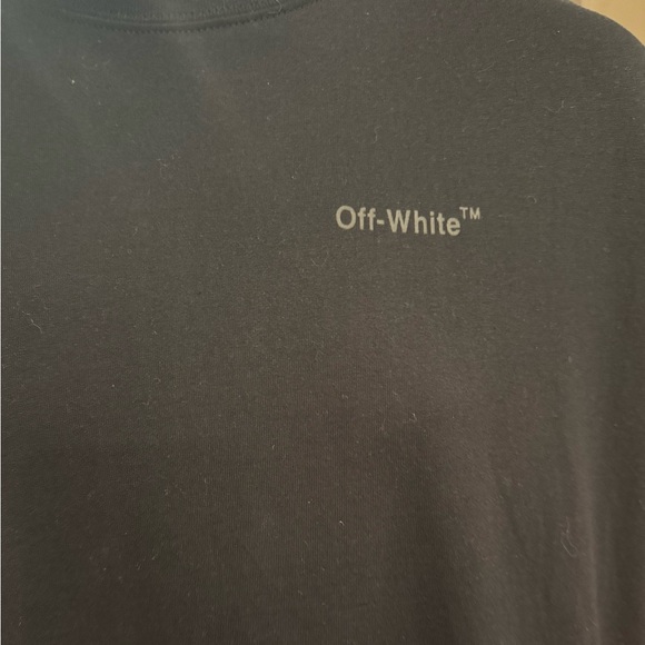 New Men’s Off-White Diagonal Tab Over SS Tee Black/Black Size XXS (US Men’s 32) - Picture 5 of 16